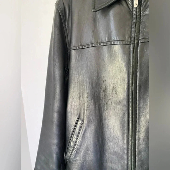 Vintage Guess Leather Jacket Men’s XL Distressed - Picture 11 of 11